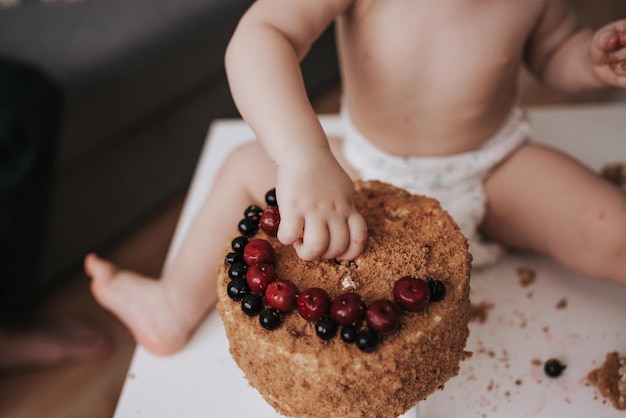 Foto bambino di un anno. compleanno