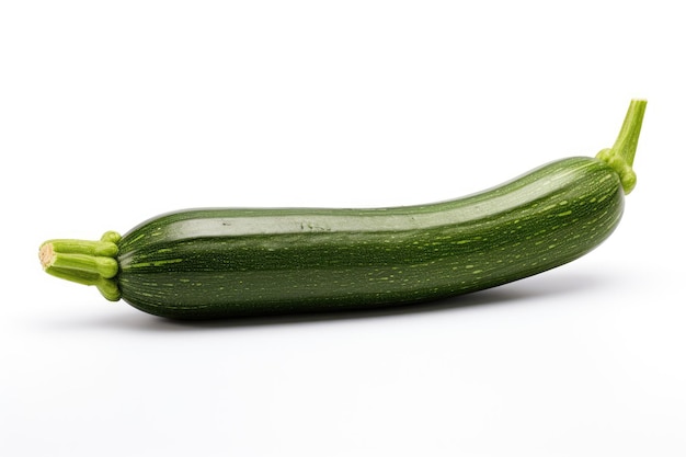 One zucchine vegetable isolated white background