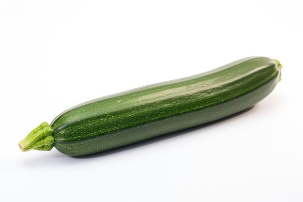 One zucchine vegetable isolated white background