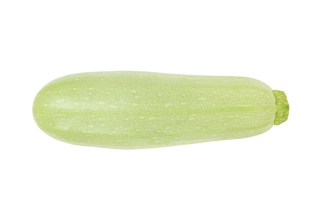 One zucchini courgette isolated on a white background