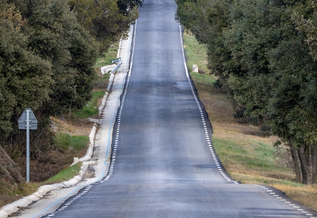 Oneindige snelweg vanaf de grond