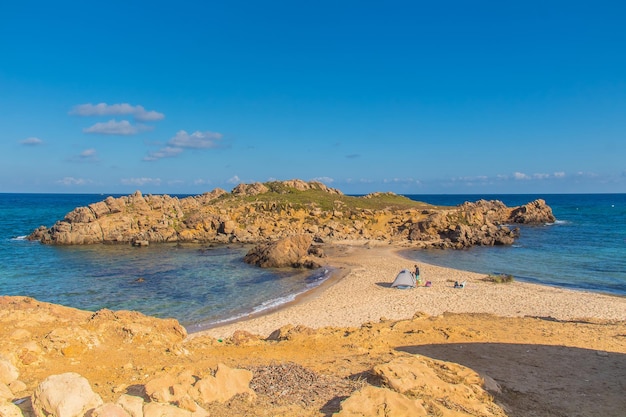 Ong Jmal Beach Rocky Serenity on the Coastal Shores of Bizerte Tunisia