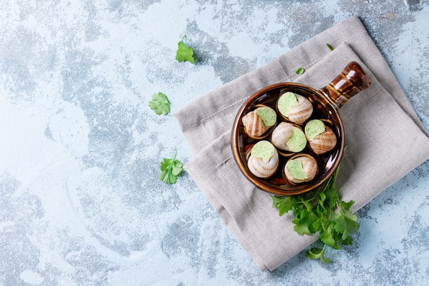 Ongekookte Escargots de Bourgogne slakken