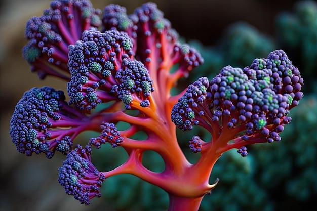 Ongelooflijk Kleurrijke Rode Pijl Paarse Spruitende Broccoli