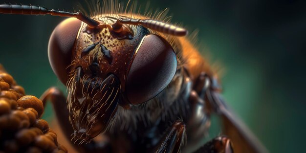 Foto ongelooflijke close-up van een insect in zijn natuurlijke omgeving generatieve ai