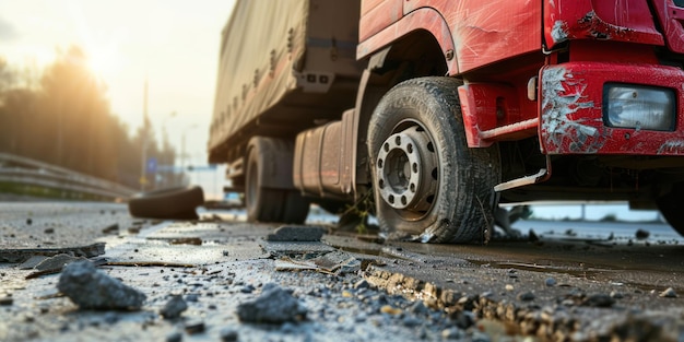 Ongeluk met vrachtwagen