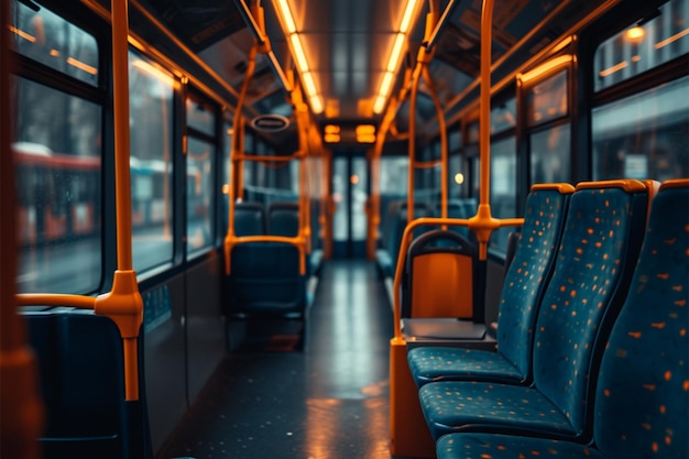 Ongevulde zitplaatsen in de bus voor een comfortabele en rustige excursie