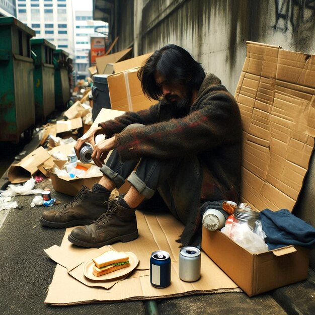 Photo the ongoing battle against poverty and economic disparity in the city