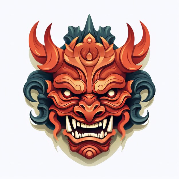 oni mask illustration