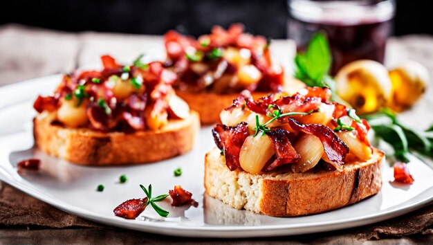 Onion and Bacon Marmalade Magic A Bruschetta Sensation