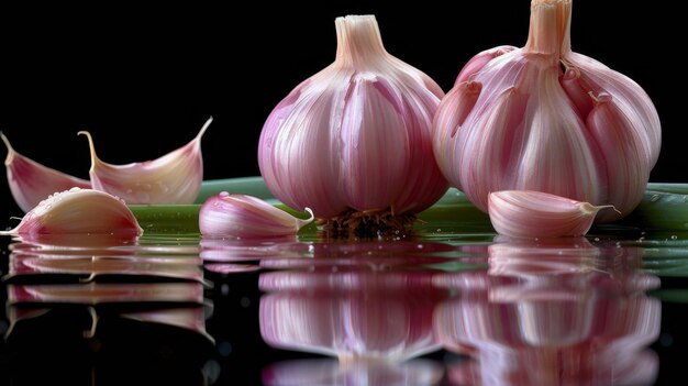 Onion on Black Surface