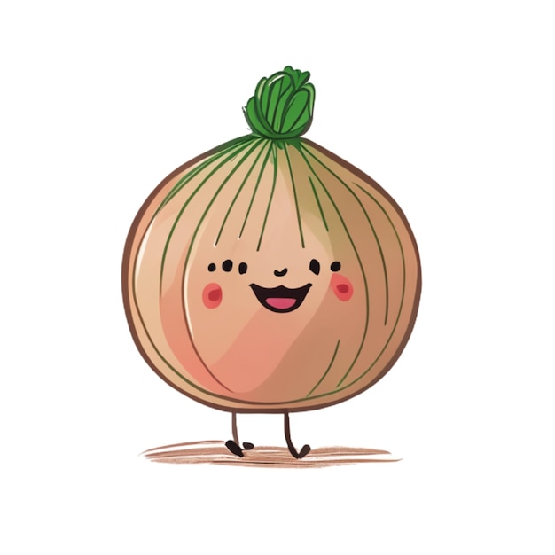 Onion Cartoon iin white background VEGAN FOOD vegetables veggies Cartoon for kids