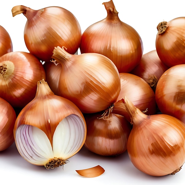 onion isolated on white background gnearated by AI