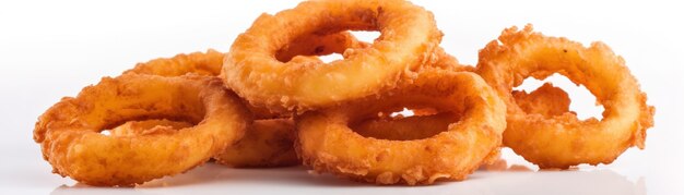 Onion rings on a table