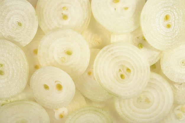 Onion slices background