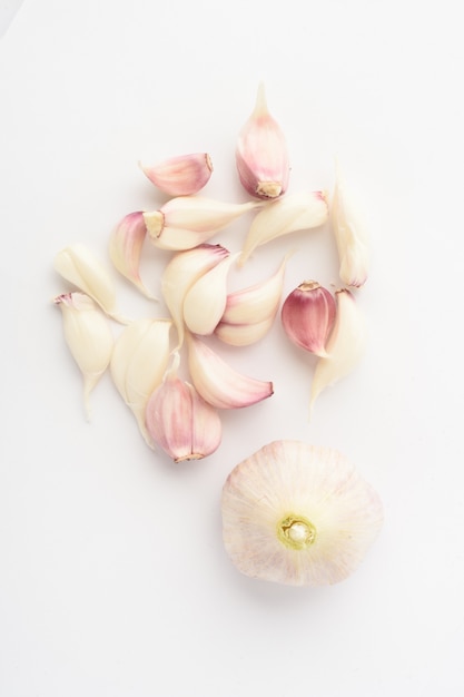 Onion slices with husk Isolated