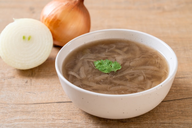 Photo onion soup bowl