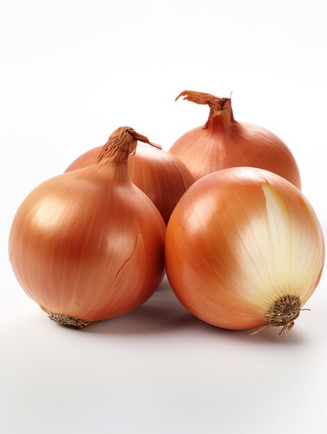 Photo onion studio shot isolated on clear background food photography generative ai