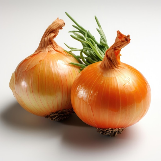 a onion on white background