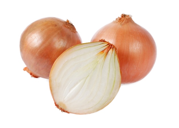 Onions isolated on a white background