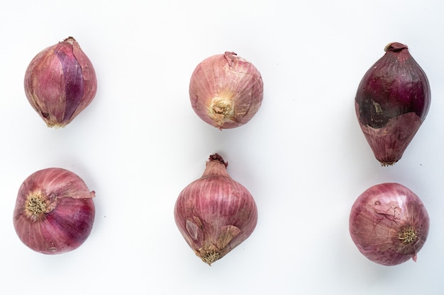 Photo onions on a white background isolated