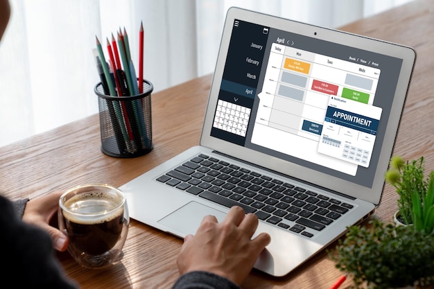 Online afsprakenboekingskalender voor modieuze registratie