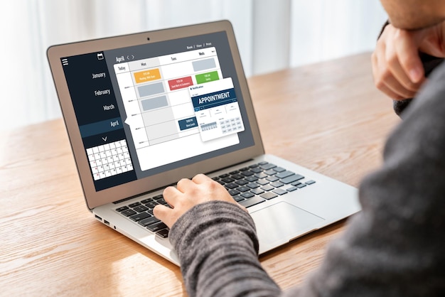 Online afsprakenboekingskalender voor modieuze registratie