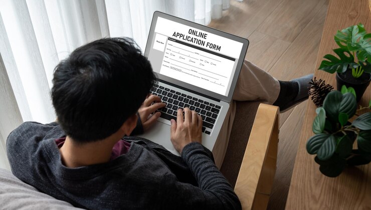 Online application form for modish registration on the internet website
