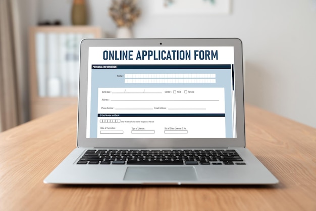 Online application form for modish registration on the internet website