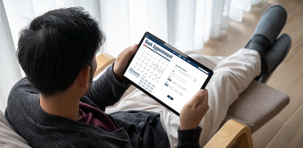 写真 現代の登録のためのオンラインapplointment予約カレンダー