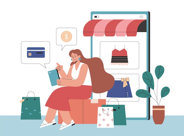 Online betaling om te winkelen