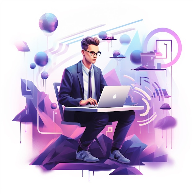 Online business illustration