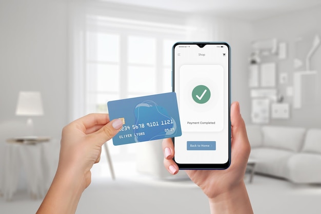 Online card payment via smartphone Secure digital transaction Quick and convenient mobile payment