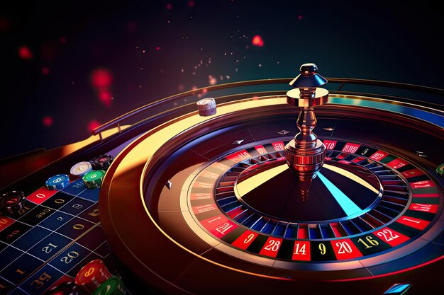 Photo online casino gamble roulette ai generative