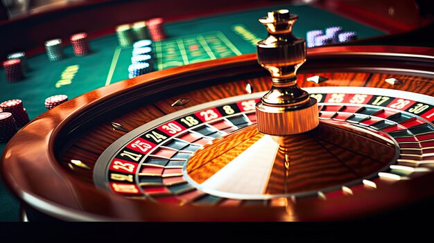 online casino gamble roulette close up