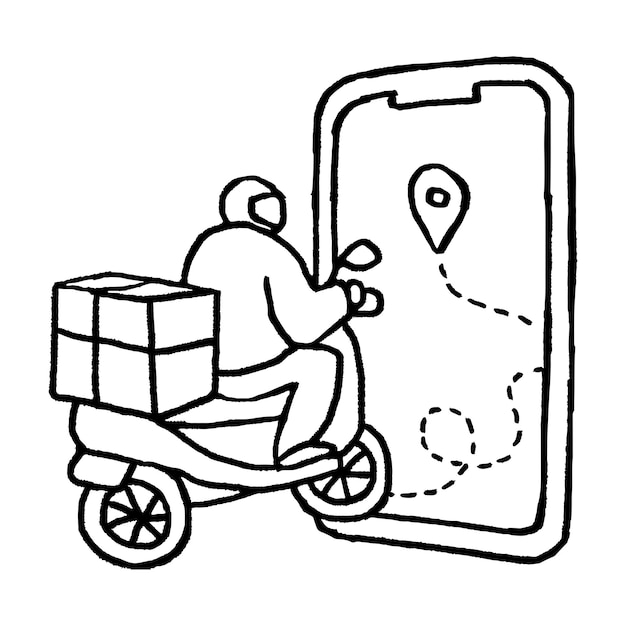 온라인 배달 png 스티커 도들 투명한 배경