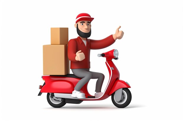 Online delivery service concept online order tracking delivery home and office generative ai