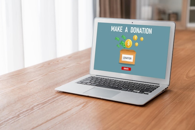 Photo online donation platform offer modish money sending system for people to transfer on the internet