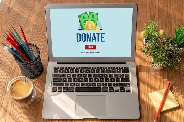 Photo online donation platform offer modish money sending system
