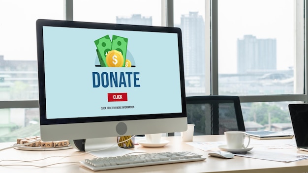 Photo online donation platform offer modish money sending system