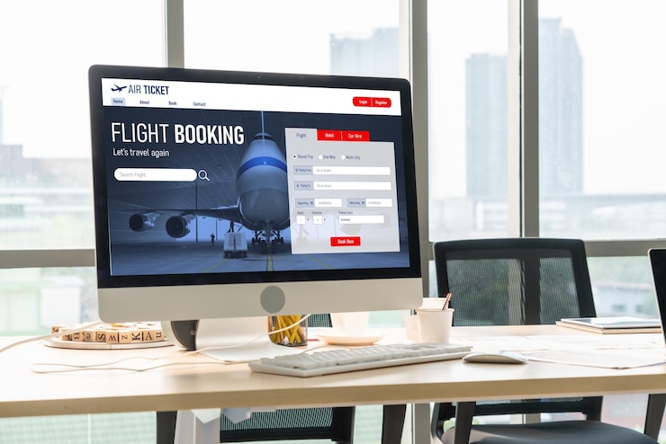 Photo online flight booking website provide modish reservation system