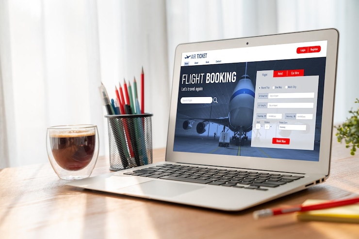 Photo online flight booking website provide modish reservation system