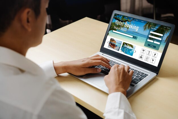 写真 オンラインホテル宿泊予約ウェブサイトは、モダンな予約システムを提供します