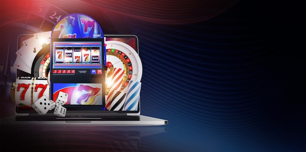 Online Internet Casino Concept 3D Illustration