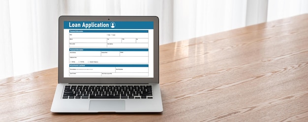 Photo online loan application form for modish digital information collection