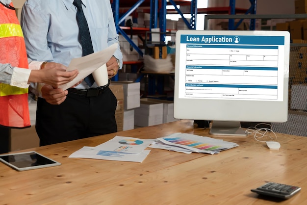 現代のデジタル情報収集のためのオンラインローン申請書