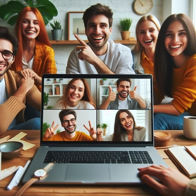 online meeting conversation concept