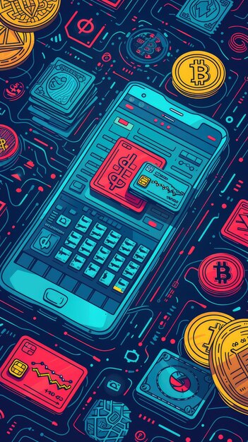 Online Money Movements Illustrated with Cryptocurrency