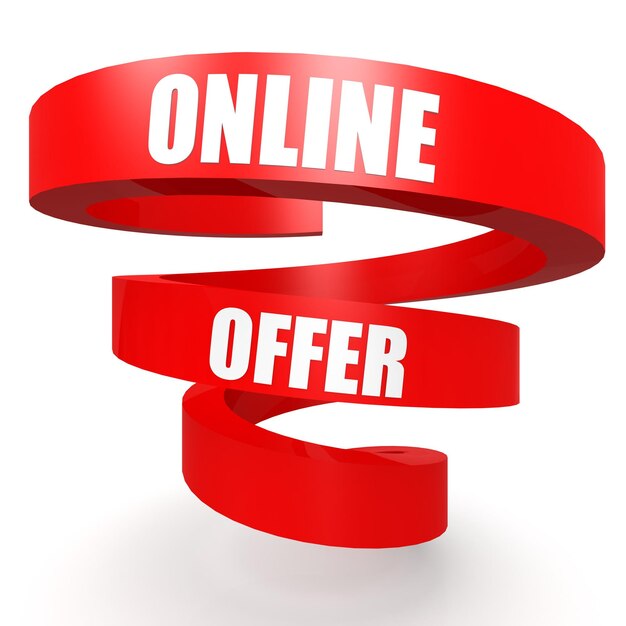 Photo online offer red helix banner