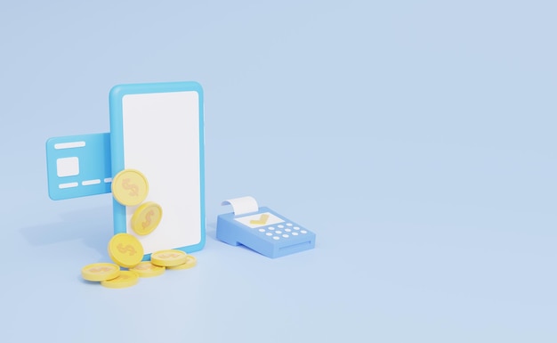 Photo online payment 3d illustration